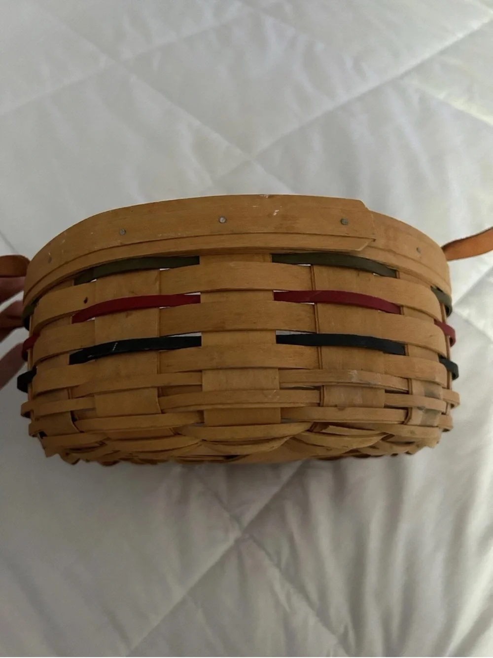 Longaberger Heartland Darning Basket w Handles 10 in